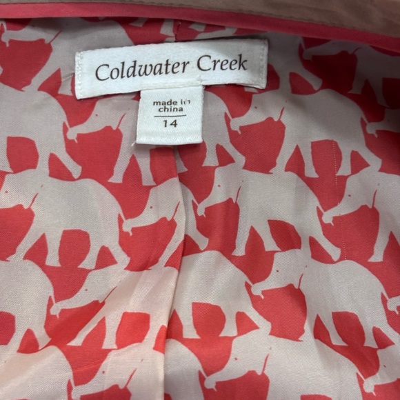 Coldwater Creek Water Resistant Trench Coat Jacket - Picture 6 of 13